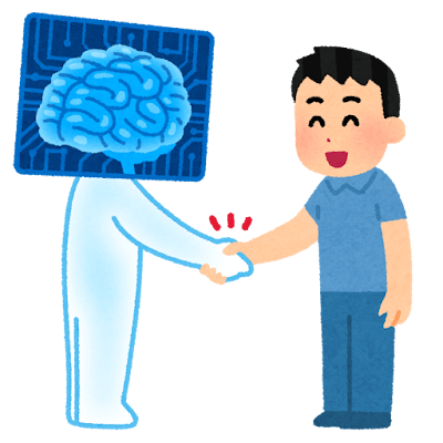 AIと人間の握手